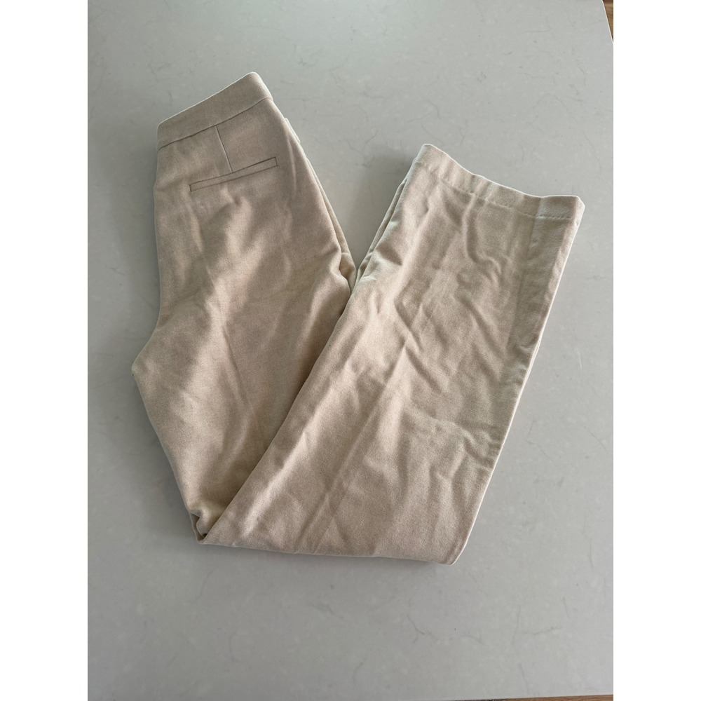 Sezane Clara Trousers Oatmeal Beige Wool Blend Straight Leg Pants‎ Size 38 NEW - Picture 3 of 8